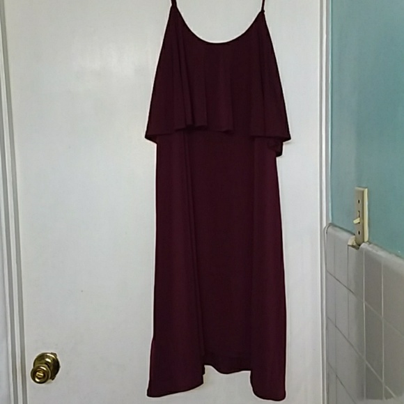 deep maroon dress